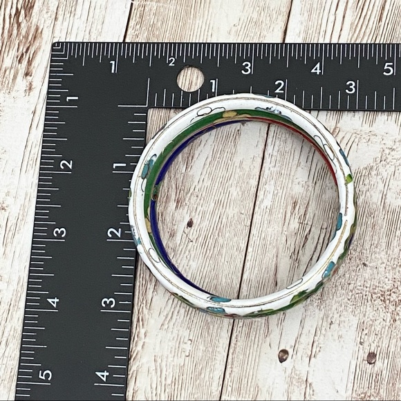 4-pc Vintage Cloisonne Stackable Bangle Bracelet - Picture 9 of 10